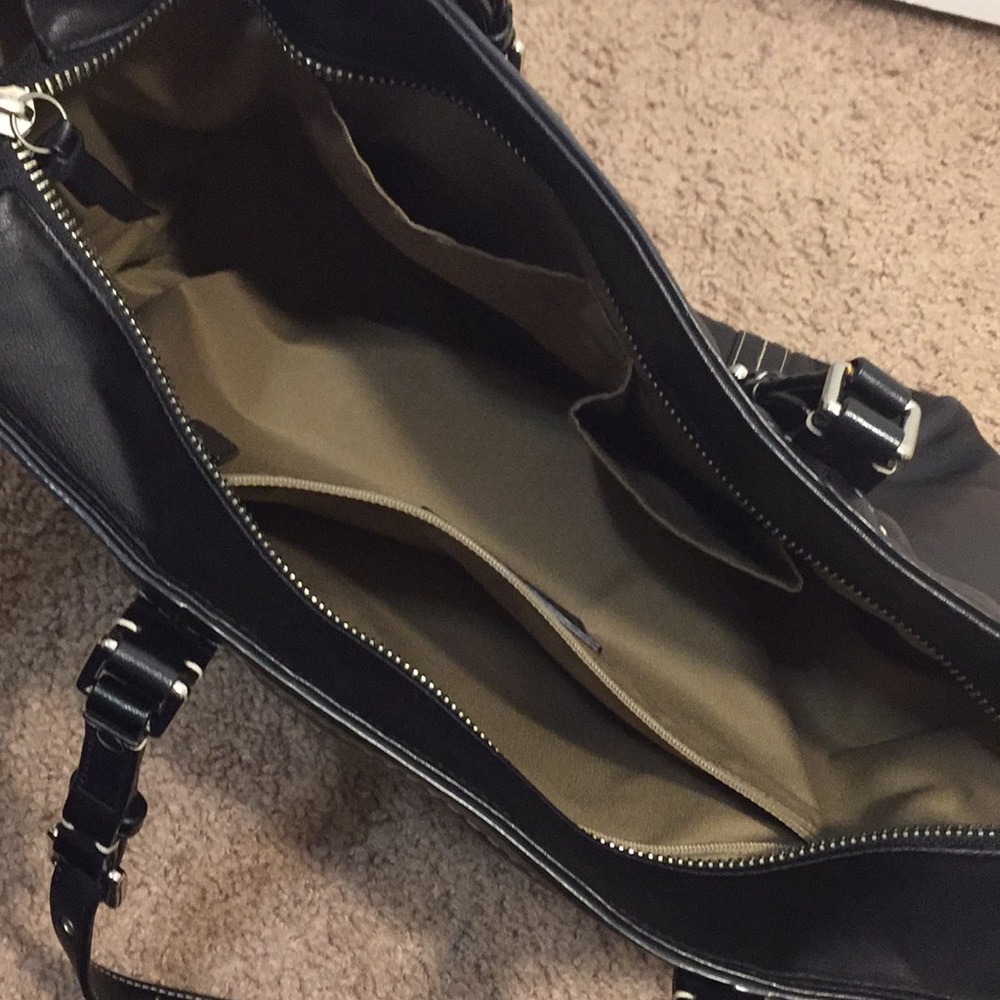 Coach Leather Bag Solid Black Good Used Condition - Picture 4 of 7